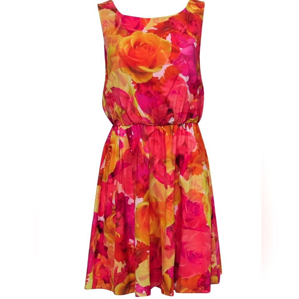 ALICE+OLIVIA SILK SLEEVELESS DRESS